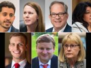 Seven residents have filed to run for Vancouver City Council Position 6: from left, top row, Adam Aguilera, Sarah Fox, Paul Montague and Diana Perez. Bottom row from left: Mike Pond, Dorel Singeorzan and Jeanne Stewart.