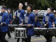 The Skyview high school band marches in a recent Hazel Dell Parade of Bands. The parade usually draws thousands of participants and tens of thousands of spectators.