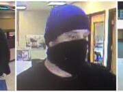 The Vancouver Police Department, with Crime Stoppers of Oregon, is asking for the public's help in identifying a man believed to have a robbed a Heritage Bank branch twice in the last two months.