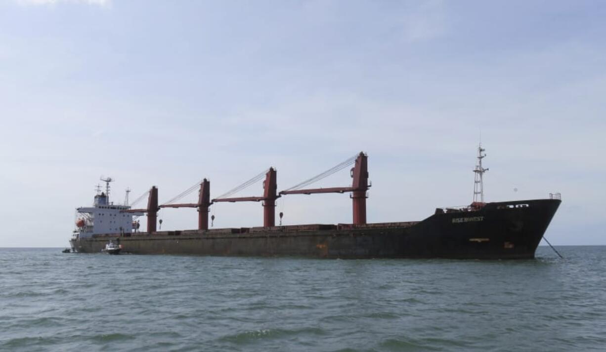 This undated photo released by the U.S. Justice Dept, Thursday, May 9, 2019, shows the North Korean cargo ship Wise Honest. The Trump administration says it has seized a North Korean cargo ship that U.S. officials say was used to transport coal in violation of international sanctions.