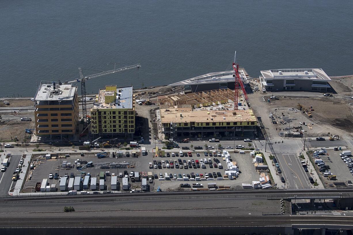 The empty lot that will is proposed to be a parking structure on the Vancouver Waterfront is photographed in May of 2018.