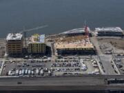 The empty lot that will is proposed to be a parking structure on the Vancouver Waterfront is photographed in May of 2018.