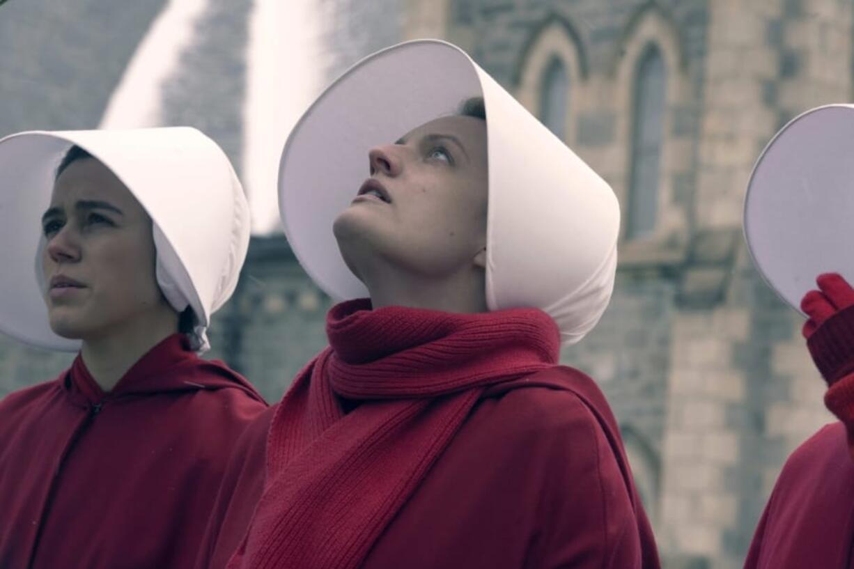 Elisabeth Moss reprises her role as June in the third season of “The Handmaid’s Tale.” Elly Dassas/Hulu