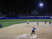 After daylong fasting and late-night prayers Taraweeh of Ramadan, these South Asian men enjoy playing cricket at Big League Dreams stadium in West Covina, keeping the tradition of Ramadan.