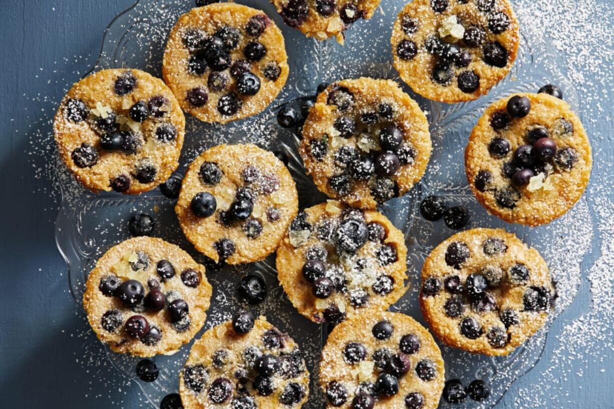 Blueberry-Ginger Mini Clafoutis.