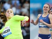 Kara Winger, left, and Alexa Efraimson, both Clark County natives, were named to the Team USA track and field roster for the 2019 Pan American Games in Lima, Peru.