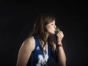 Mountain View Senior Kate Kadrmas poses for a press photo at The Columbian offices on Wednesday, May 29, 2019.