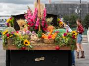Battle Ground’s Rose Float mini-float won best mini-float at the 2019 Spirit Mountain Casino Grand Floral Parade in Portland on Saturday.