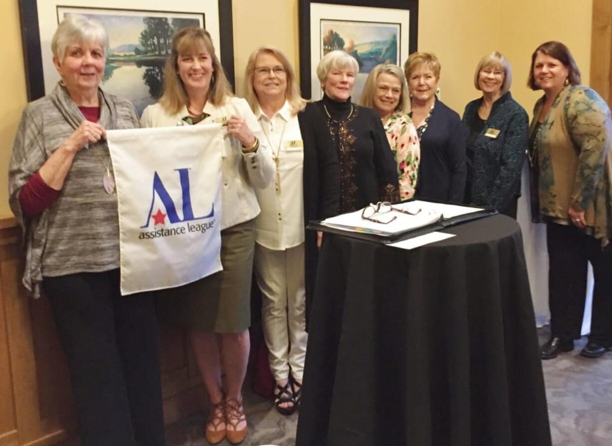 Fairway-164th Ave.: The Assistance League Southwest Washington’s newly installed officers, from left: Bette Ludden, president, Kari Tinker, secretary, Janine Smith, treasuruer, Mary Ellen Silk, vice president of philanthropic programs, Peg Steinmeyer, vice president of membership, Kathy Holm, vice president of development, Michelle Craig, vice president of education, and Tanya Persons, vice president of strategic plan. Not pictured: Nancy Gaston, vice president of marketing and communications.