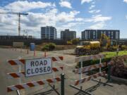 Construction got underway this week on a 121-space parking lot at the southeast corner of Sixth and Grant streets west of Vancouver City Hall.