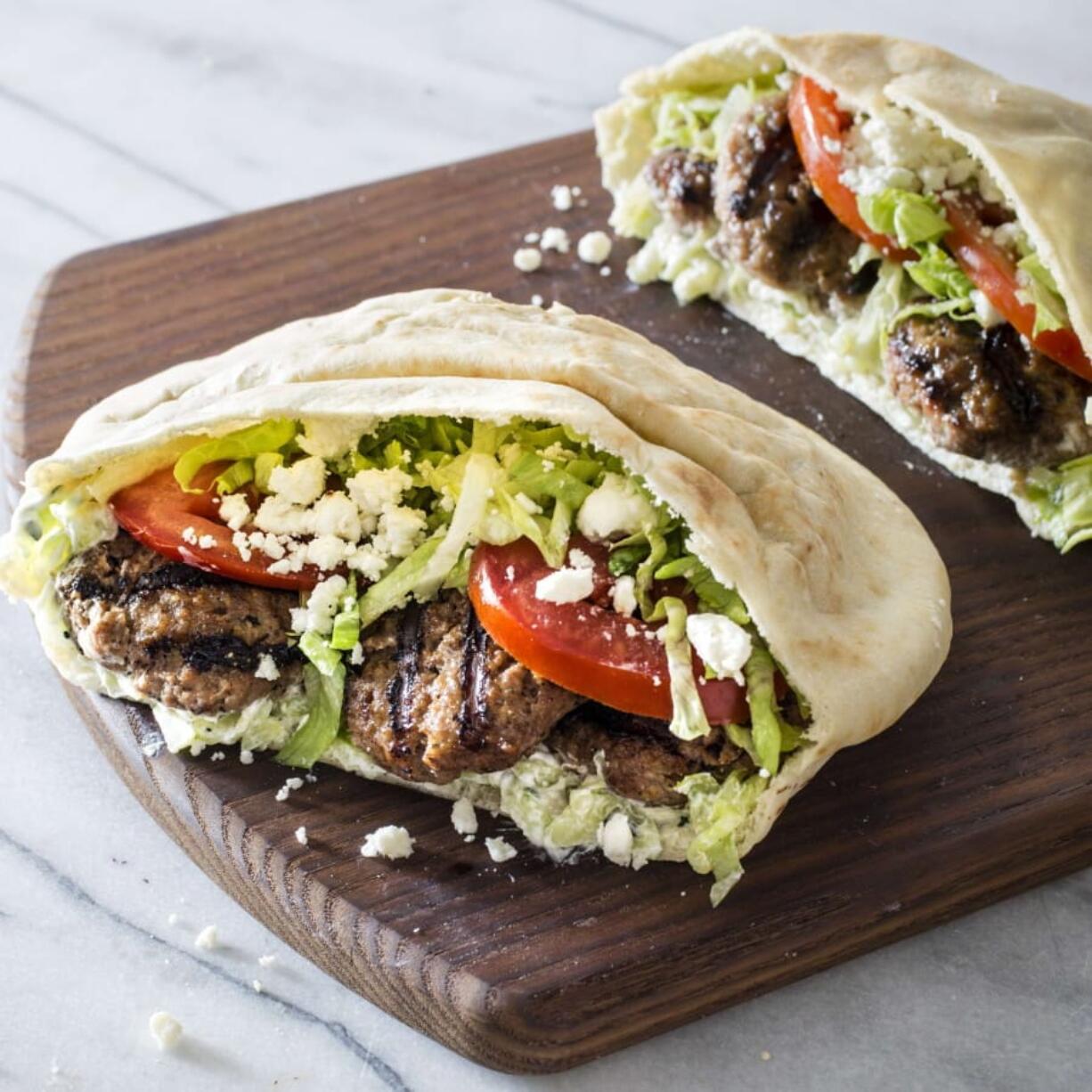 Grilled Greek-Style Lamb Pita Carl Tremblay/America’s Test Kitchen