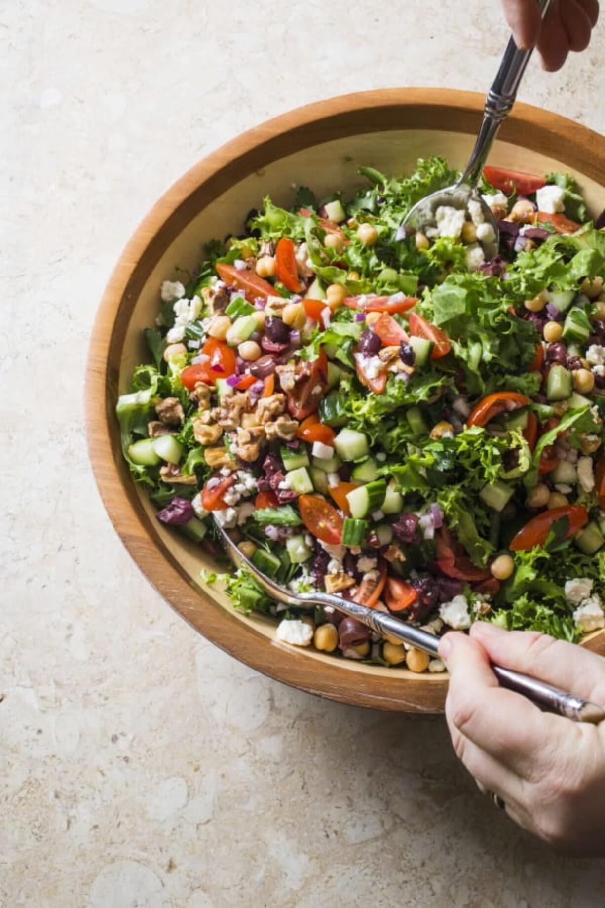 Mediterranean Chopped Salad from the cookbook “Nutritious Delicious.” Carl Tremblay/America’s Test Kitchen