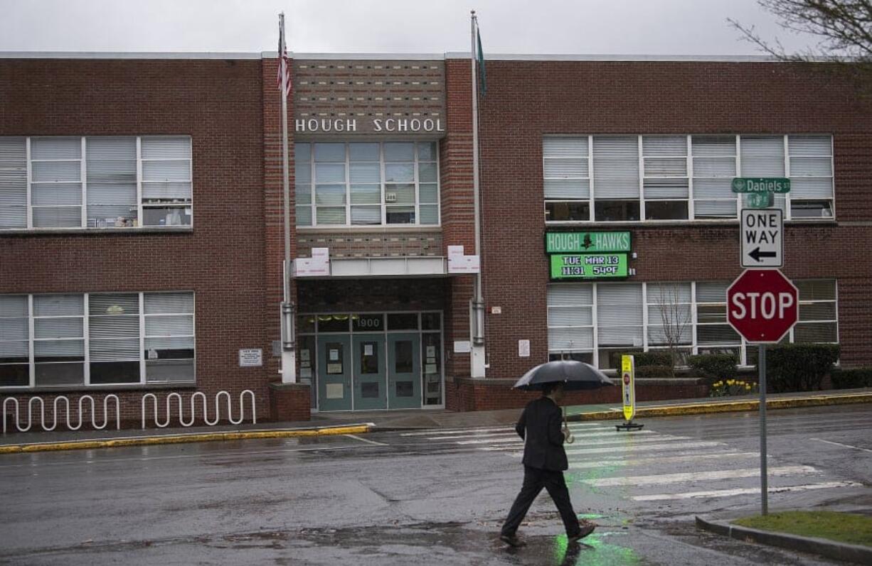 Vancouver Public Schools announced on Friday that a second round of testing in three rooms at Hough Elementary School that had high levels of lead dust in windowsills and on the floor showed contamination is now below the limits set by the EPA.