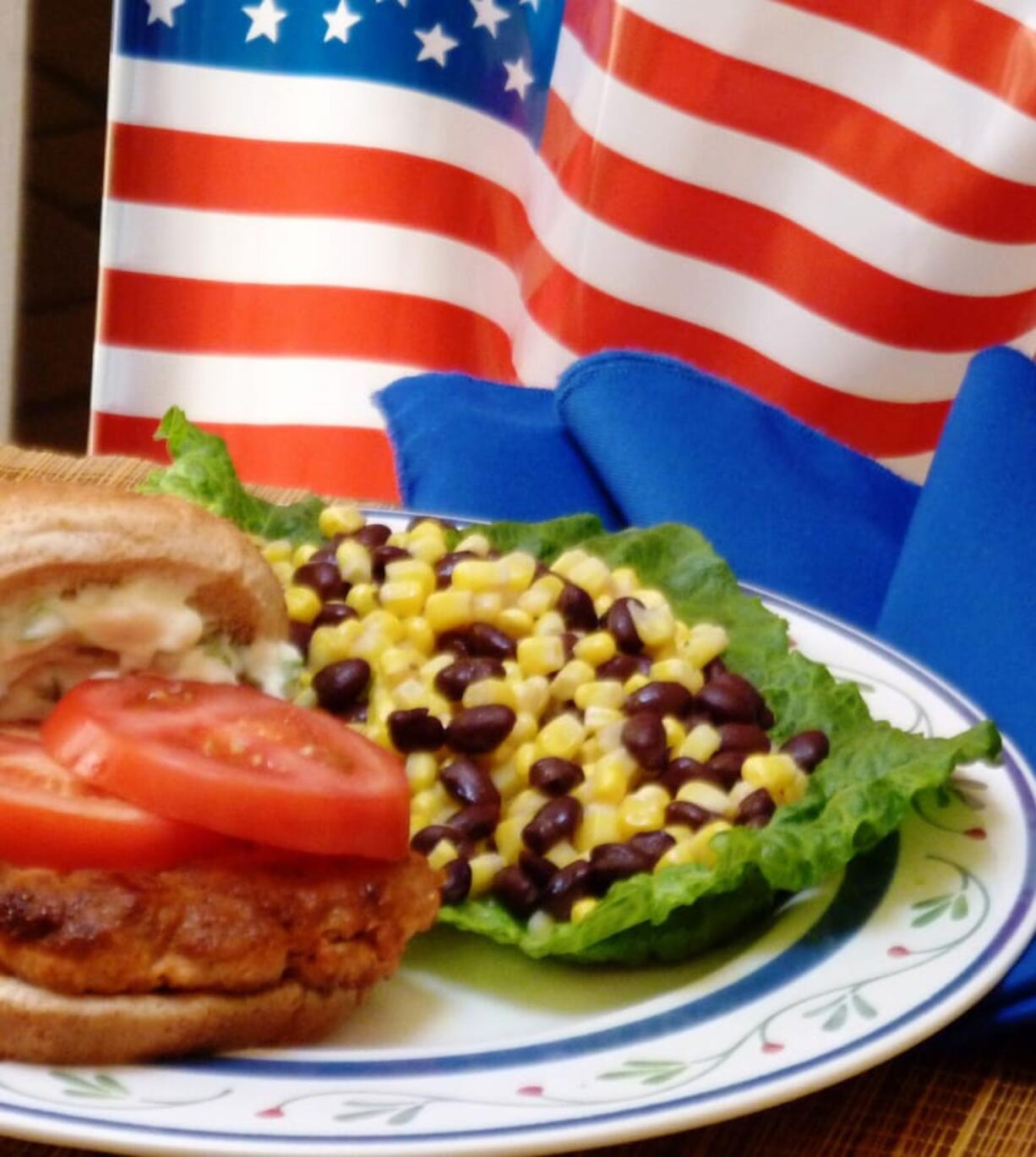 Texas Turkey Burgers With Corn and Black Bean Salad Linda Gassenheimer/TNS