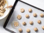 Erin McKenna’s Chocolate Chip Cookies in process, cooked and styled by Genevieve Ko, prop styled by Joni Noe, on Thursday, June 6, 2019.