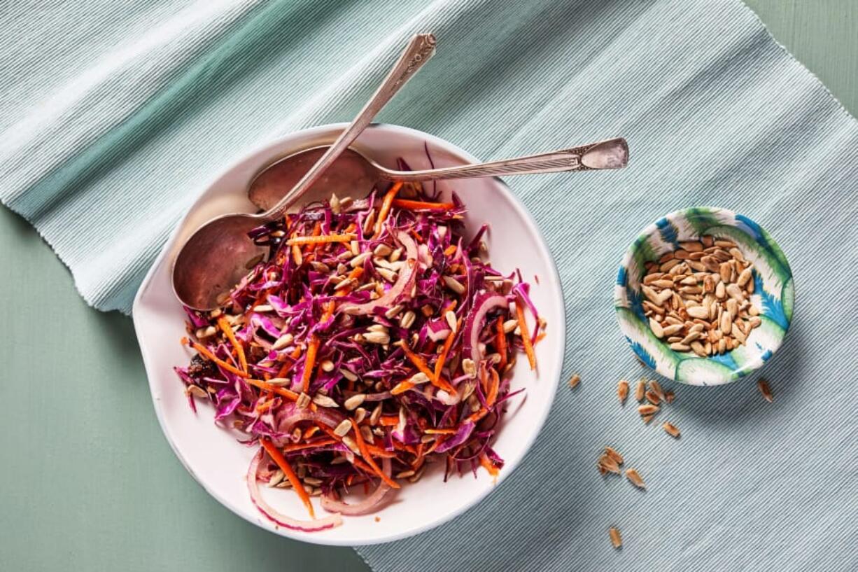 Sweet-Tart Slaw With Fig Dressing.