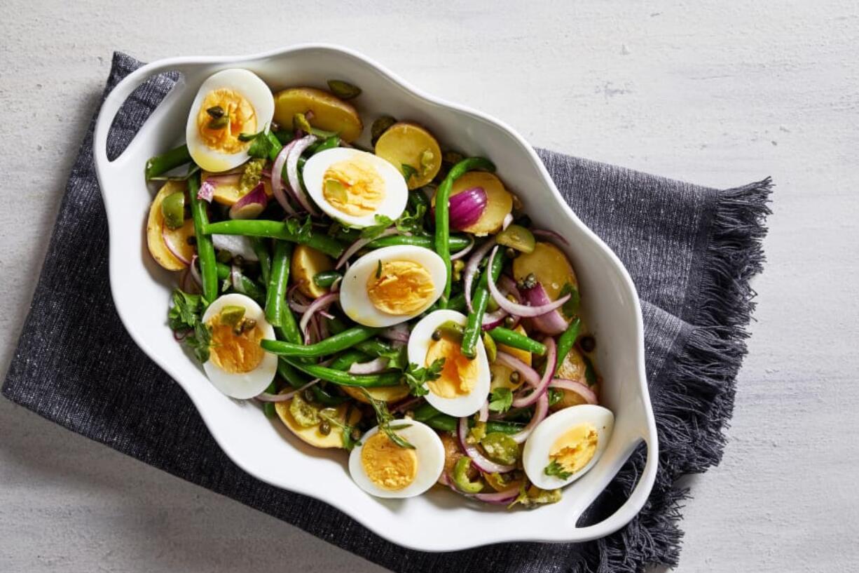 Green Bean Salad With Potatoes, Capers and Eggs.