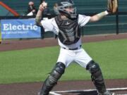 Hayden Williamson of La Center, Primetime catcher (Photo courtesy of Josh Randolph/Nine Inning Know It All)