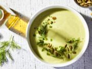 Avocado, Cucumber and Fennel Soup.