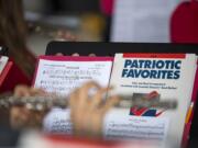 The Vancouver Community Concert Band plays classic songs such as the "Star Spangled Banner" during the Special Naturalization Ceremony on Wednesday afternoon, July 3, 2019.