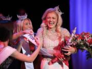 There was a little preliminary confusion over her sash and crown, but Abbie Kondel of Brush Prairie was eventually crowned Miss Washington at a June 29 pageant and ceremony in Renton.