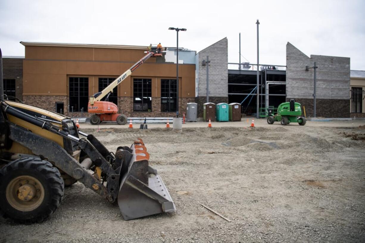 Construction continues at the site of Rosauers in Ridgefield, which is targeting an open date of Nov. 1.