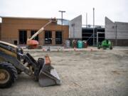 Construction continues at the site of Rosauers in Ridgefield, which is targeting an open date of Nov. 1.