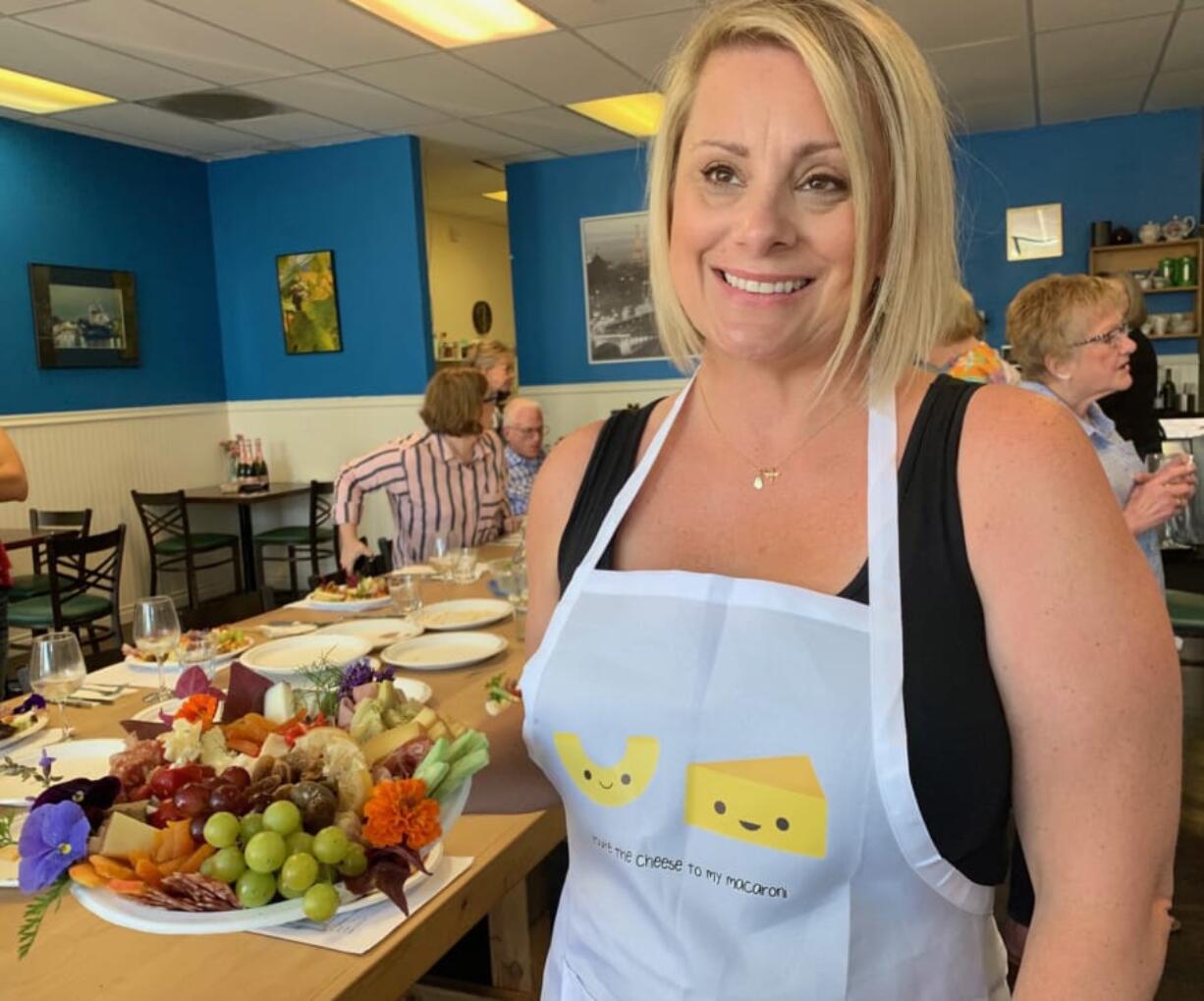 Kelly Monfort with her winning cheese plate.