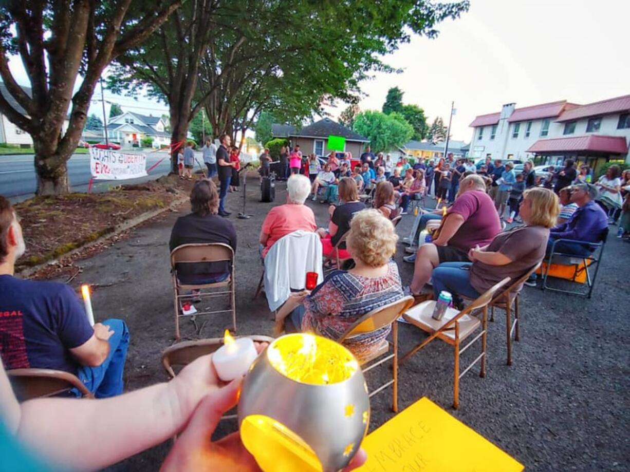 Camas: Camas Friends Church was one of two churches in Clark County to host a Lights for Liberty vigil on July 12 to protest conditions faced by asylum-seekers and refugees in the United States.