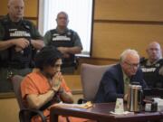 Thomas Leae, who was convicted July 17 of first-degree murder in the death of a Vancouver precious metals shop employee, awaits his sentence Wednesday afternoon in Clark County Superior Court.