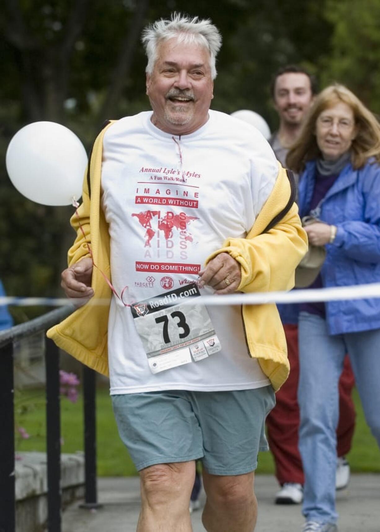 Lyle Smith wins his 14th consecutive Lyle’s Myles fun run/walk, in October 2007 in Esther Short Park.