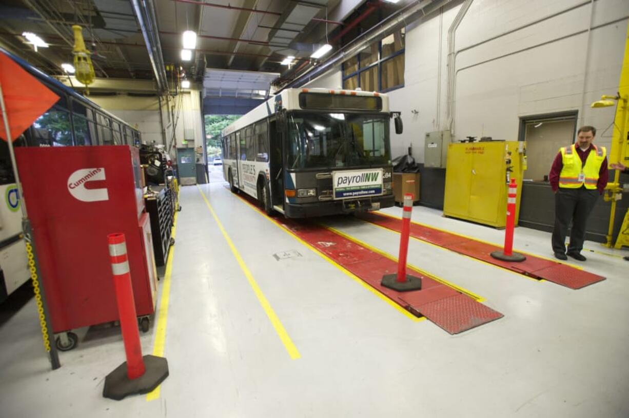 C-Tran plans to replace its maintenance building, seen here in 2014, with a new three-story structure.