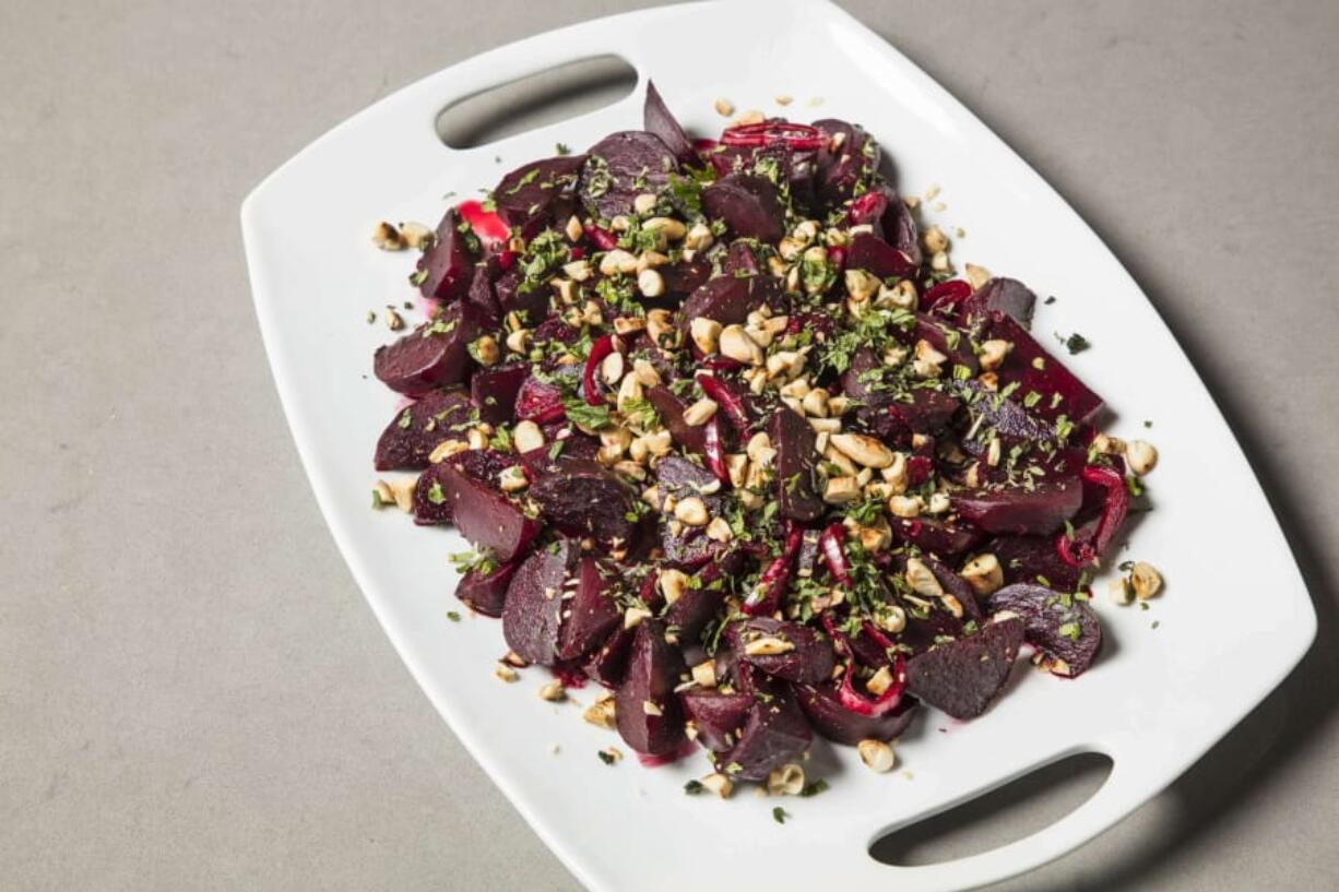 Braised Beets with Lemon and Almonds (Daniel J.