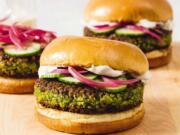 Falafel Burgers with Tahini-Yogurt Sauce (Daniel J.