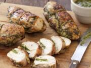 Grilled Pesto Chicken from the cookbook “Master of the Grill.” Joe Keller/America’s Test Kitchen