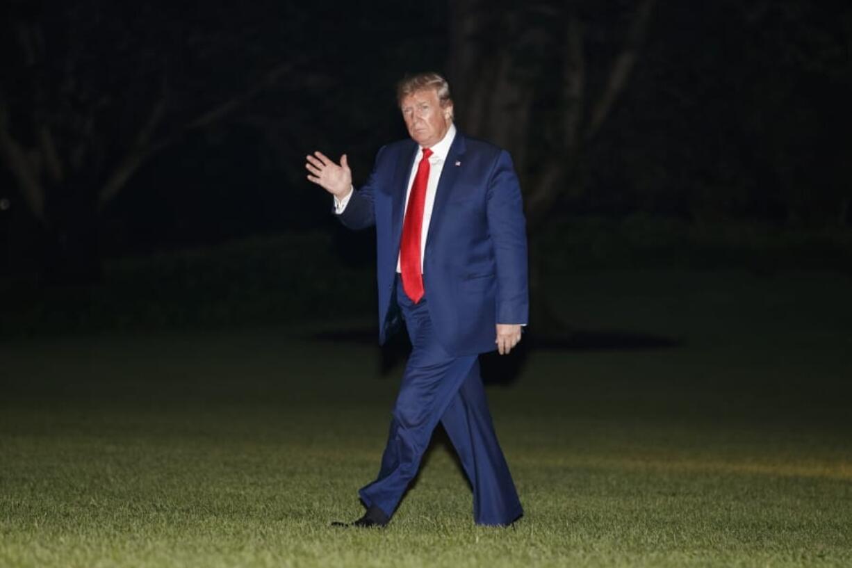 President Donald Trump arrives on Marine One at the White House in Washington, Wednesday, July 24, 2019, as he returns from a fundraiser in Wheeling, W. Va..