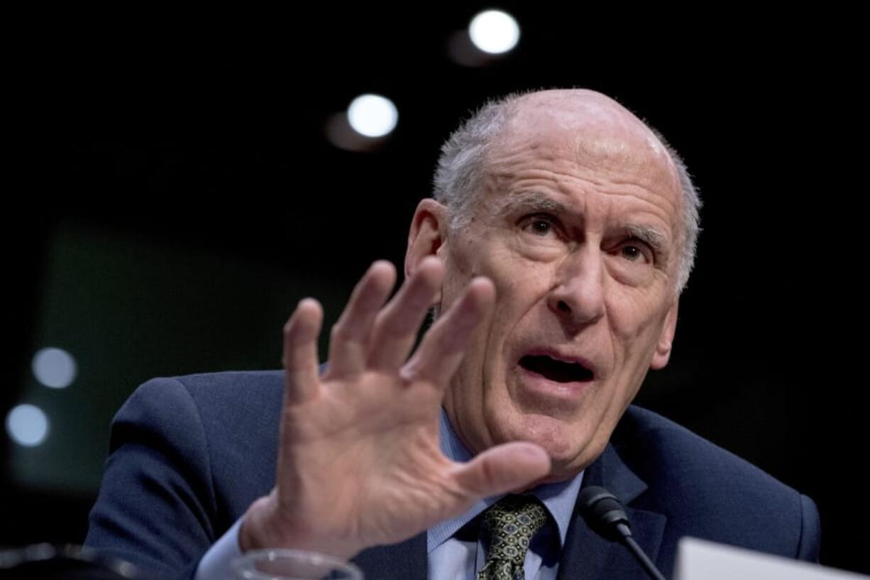 Director of National Intelligence Dan Coats speaks at a Senate Select Committee on Intelligence hearing on worldwide threats in Washington. Coats is to resign in days, after a two-year tenure marked by President Donald Trump’s clashes with intelligence officials, U.S. officials confirmed on Sunday, July 28, 2019.