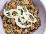 Fennel and Lentil Salad with Dill. This salad is casual enough for lunch at home and elegant enough for a dinner party. Food styling by Genevieve Ko.