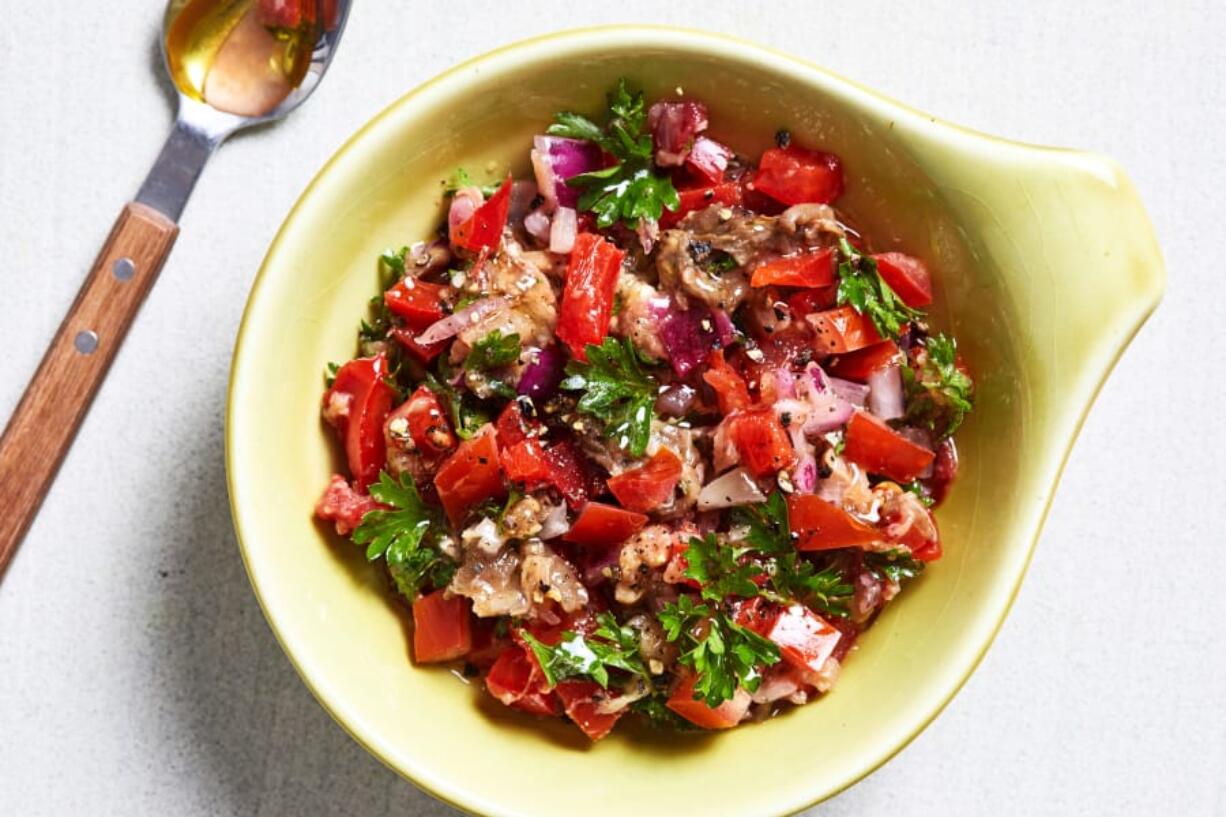 Turkish-Style Grilled Eggplant Salad.