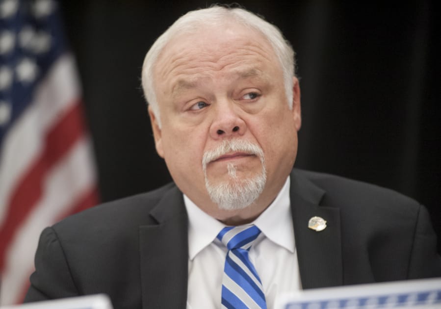 Former State Sen. Don Benton at the legislative outlook breakfast at the Hilton Vancouver Washington on Dec. 11, 2015.