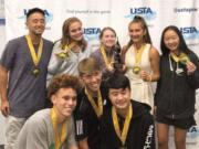 The Vancouver Tennis Center Junior Team Tennis won the 2019 Pacific Northwest 18U Sectionals. Team members include Emma Tuttle, Piper Rylander, Natalie Dunnam, Jace Moriki, Sam Crawford, Finn Chenevert, Jeffery Truong, Matt Rudi, and coach Jack Wang.