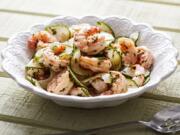 Shrimp Salad With Lime and Mint Dressing.