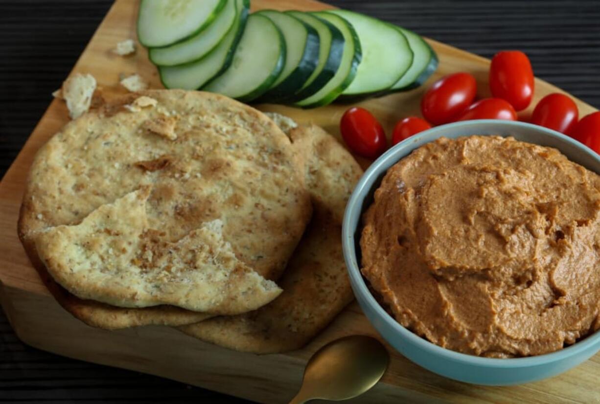 Muhammara means “reddened” in Lebanese Arabic, and you can easily see why.