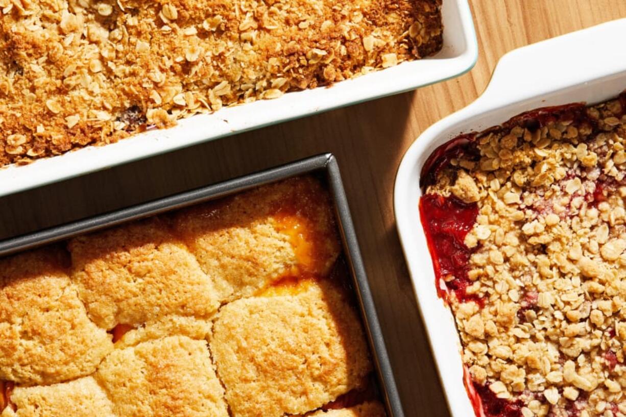 With less sugar, these cobblers, crisps and crumbles let their fruit flavors shine brighter.