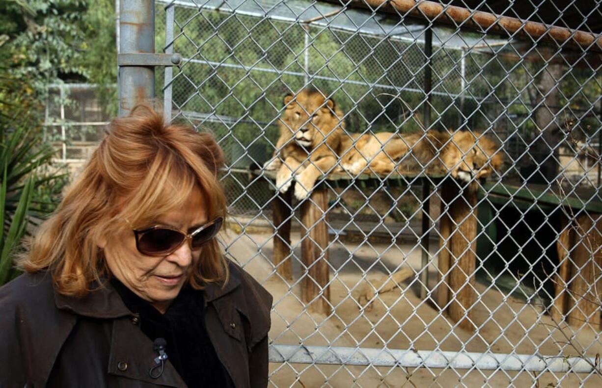 Martine Colette, founder and director of the Wildlife Waystation, at the organization’s facility in the Angeles National Forest in December 2011.