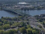 The Interstate 5 Bridge stretches across the Columbia River as it links Portland and Vancouver in this 2018 file photo.