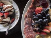 A chocolate sundae and the meat and cheese plate at the Birch Street Uptown Lounge.