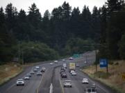 Traffic merges onto Highway 500 west of Northeast Falk Road/42nd Avenue. Some neighbors have complained that the onramps, or acceleration lanes, aren’t long enough to safely merge onto Highway 500.