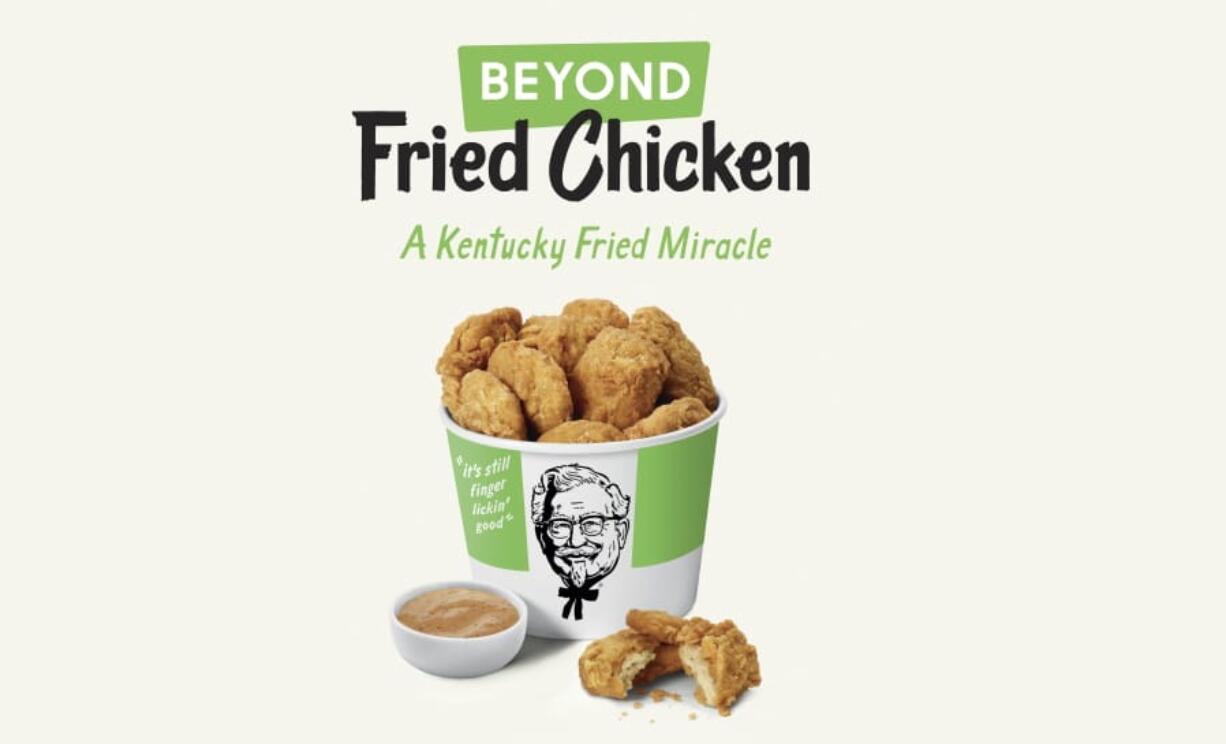 Kentucky Fried Chicken plans to test plant-based chicken nuggets and boneless wings on today, at one of its restaurants in Atlanta.