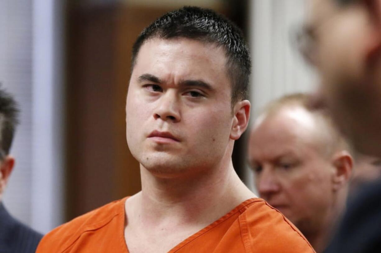 FILE - In this Jan. 21, 2016 file photo, former Oklahoma City police officer Daniel Holtzclaw, is seen at a sentencing hearing in Oklahoma City. The Oklahoma Court of Criminal Appeals says it will issue an opinion this week in an appeal filed by Holtzclaw, who is appealing his 18 convictions and 263-year prison sentence. Holtzclaw was accused of preying on black women he encountered while on duty.